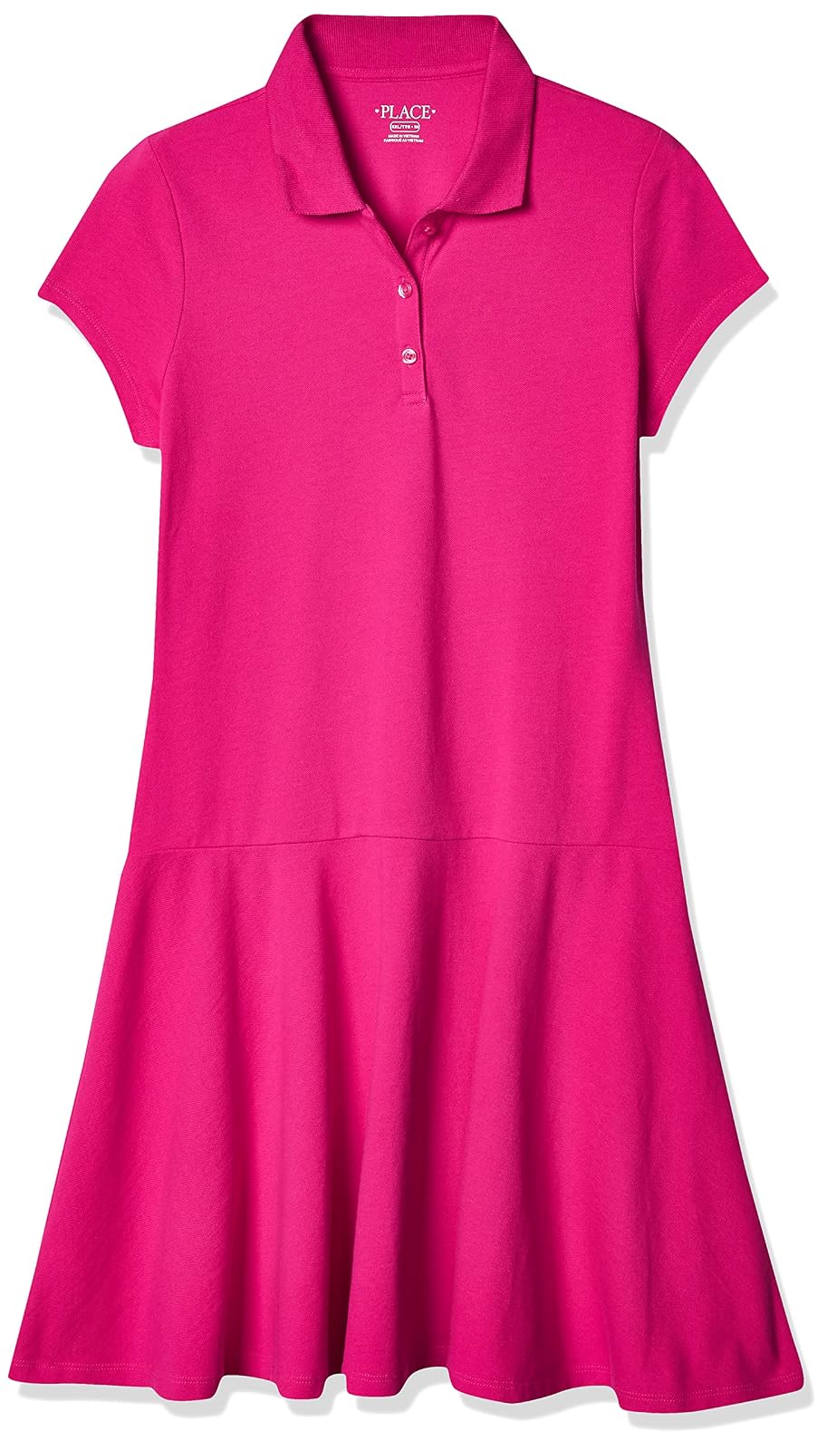 The Children's Place Vestido Polo Piqué Uniforme para Niña - Aurora rosa - 7-8 Años