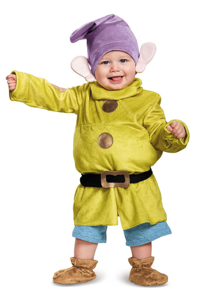 Dopey - Disfraz oficial de Disney con temática blanca como la nieve, talla infantil (6-12 meses)