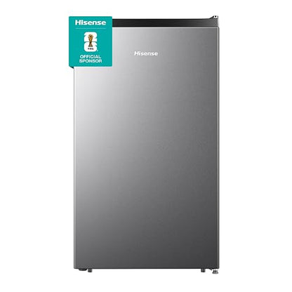 Hisense RR33D6AGX1- Frigobar,3.3 pies cúbicos,Gris | Estantes Para Botellas de 2 Litros, Termostato Ajustable, Congelador Independiente, 48x45x84cm(AnchoxLargoxAlto)