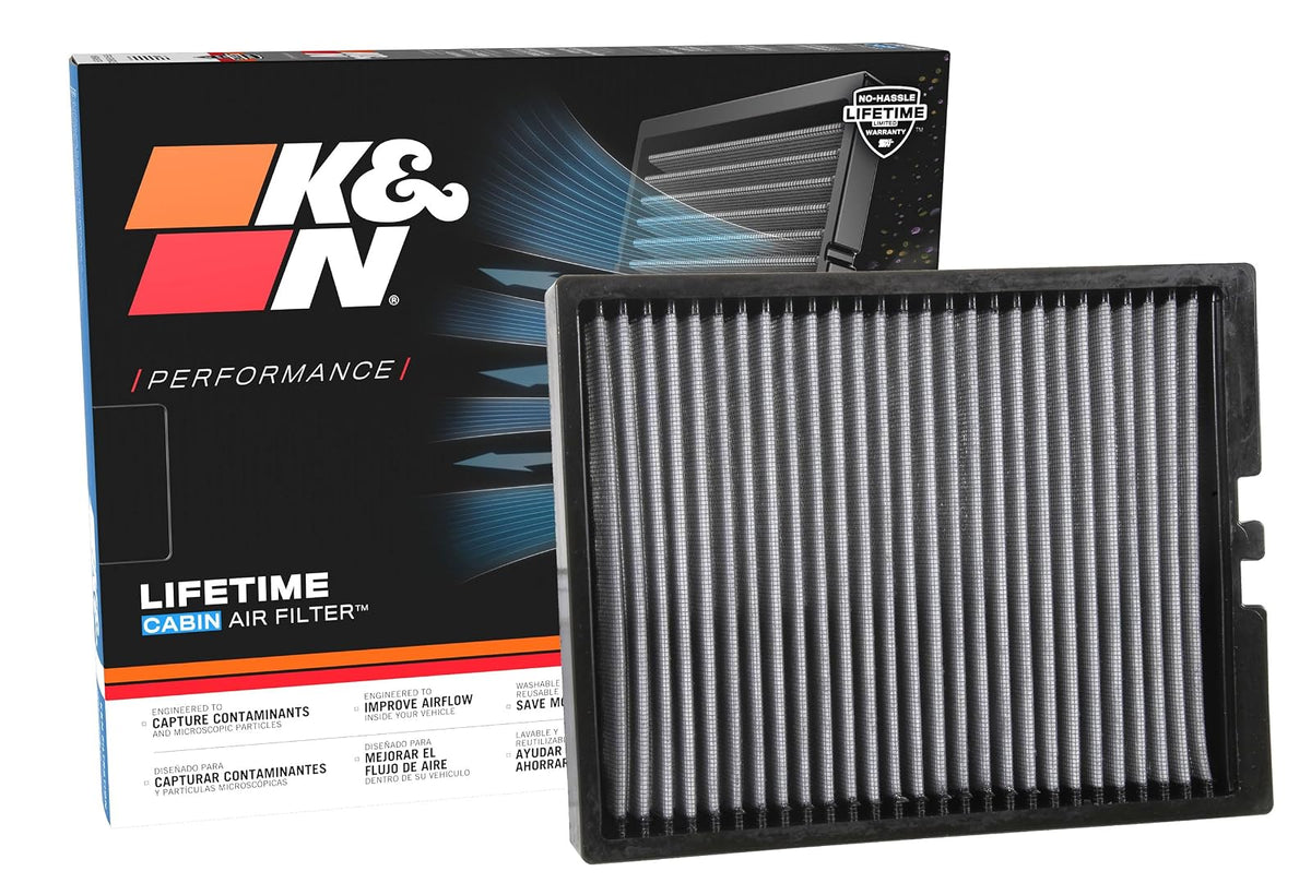 K&N Filtro de Aire de Cabina Premium, Lavable y Reutilizable - VF2053