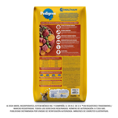 Pedigree - Croquetas para Perro Adulto 20 kg, con Res y Vegetales, Razas Pequeñas, con Proteína, Fibra y Antioxidantes