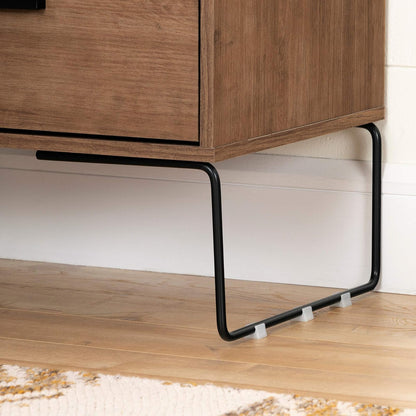 South Shore Buro para recamara con 2 cajones Marrón Slendel. Muebles para recamara, mesas de Noche Furniture