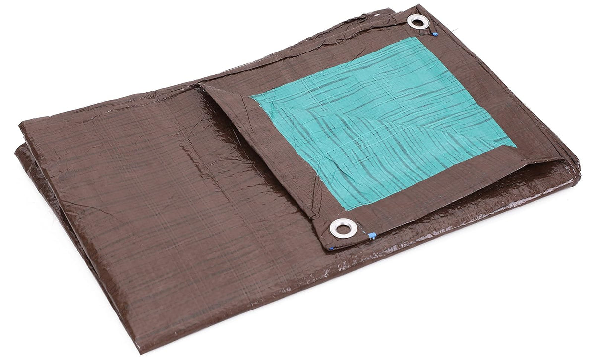 Kotap TBG-2030 Lona Protectora de Polietileno Reversible de 20' x 30' (6.10 m x 9.14 m) Café/Verde