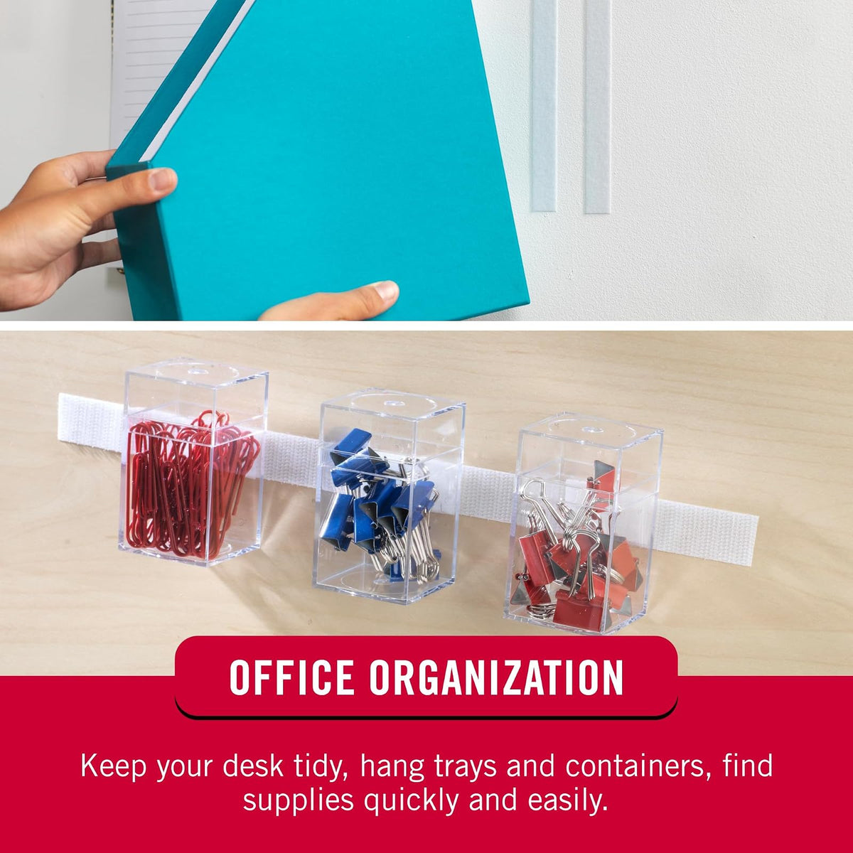 Velcro Brand 90081 Tiras de Velcro con la Parte de Atrás Adhesiva