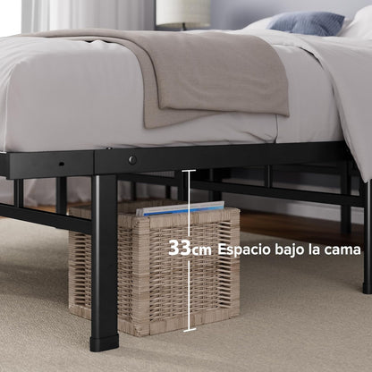Zinus Justin | Base de Cama Individual de Acero con Soporte de Colchón y hasta 11 Patas para Mayor Estabilidad | Espacio de Almacenamiento Debajo