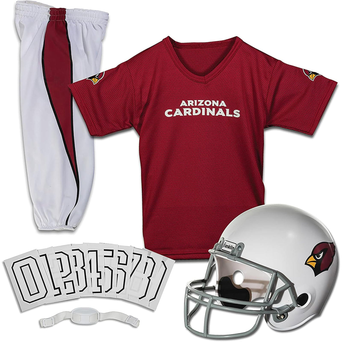 Franklin Sports Set de uniforme juvenil de lujo autorizado por la NFL (Liga Nacional de Fútbol Americana) - Arizona Cardinals - Grande