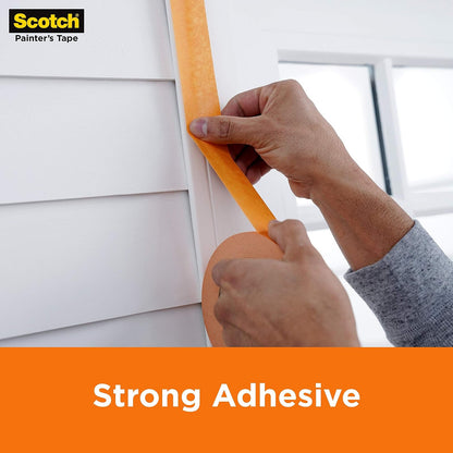Scotch - Cinta de pintor resistente, 6 rollos, 1.9 pulgadas x 60.1 yardas, para uso en vinilo, alfombra, metal y plástico, cinta adhesiva para interiores y exteriores, se adhiere agresivamente,