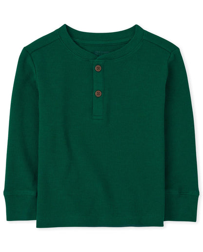 Playera Térmica Henley Manga Larga The Children's Place para Niño - spruceshad - 18-24 Meses