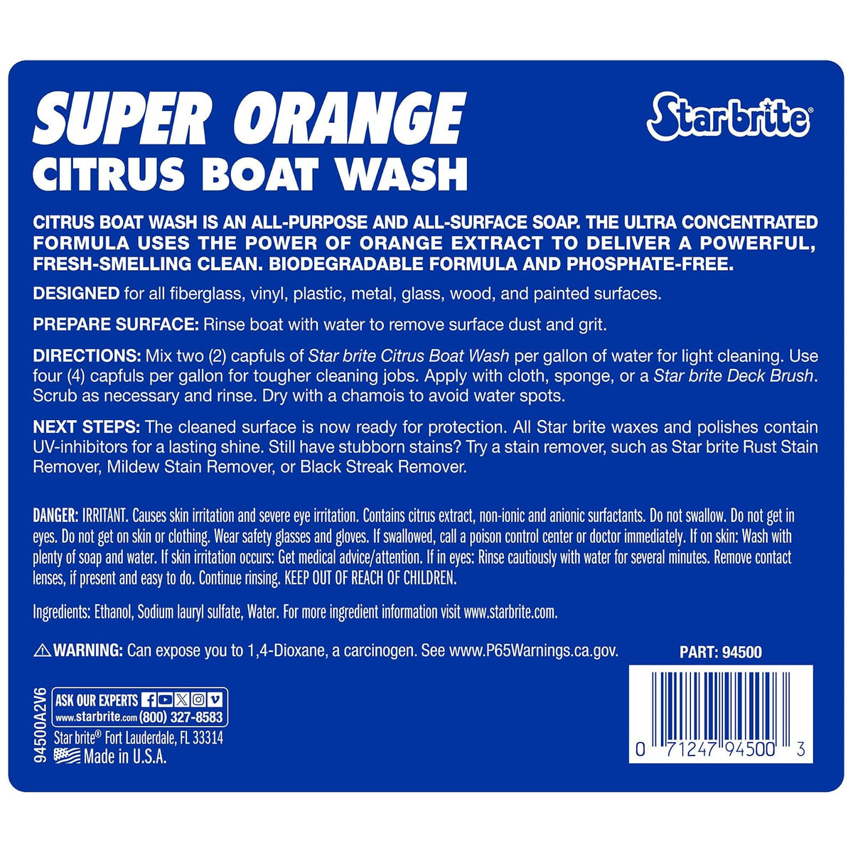 STAR BRITE Super Orange Citrus Boat Wash