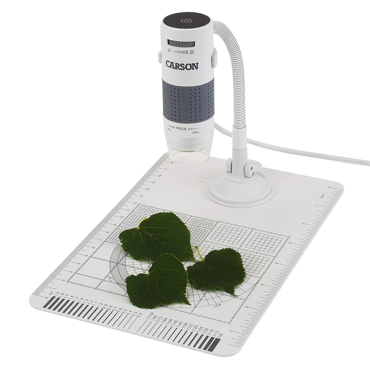 Carson eFlex 78x o 324x (Monitor de 27") Microscopio Digital USB con luz LED con Soporte y Base Flexibles (MM-840)