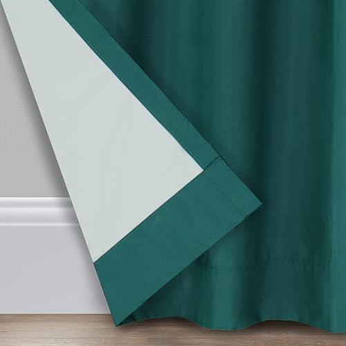 Eclipse Cortina térmica Opaca de Microfibra con Ojales para Ventana de recámara (1 Panel), 42 x 63 Pulgadas, Pavo Real