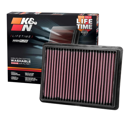 K&N 33-5071 Filtro de Aire Lavable para Volkswagen Atlas y Teramount - Chevrolet Equinox L4-1.5L F - I; filtro de aire de repuesto 2018