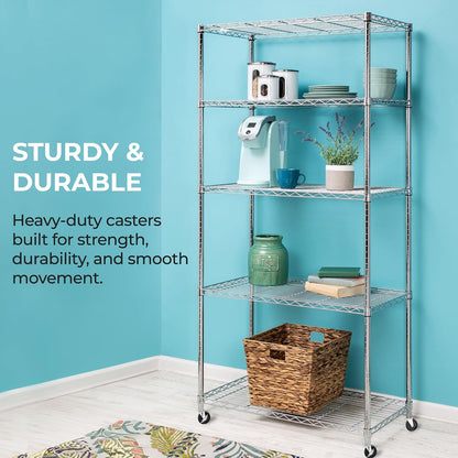 Honey-Can-Do SHF-01939 Set of Four Casters, Black, 4-Inch