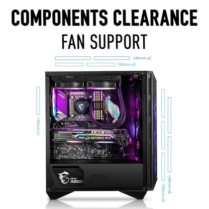msi MPG GUNGNIR 111R Gabinetes para Computadora de Escritorio, Negro