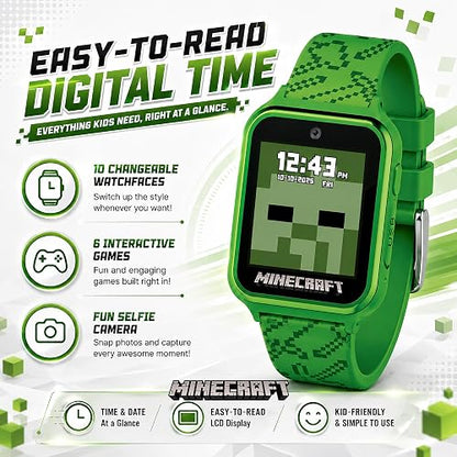 Minecraft Reloj inteligente interactivo con pantalla táctil (Modelo: MIN4045AZ)