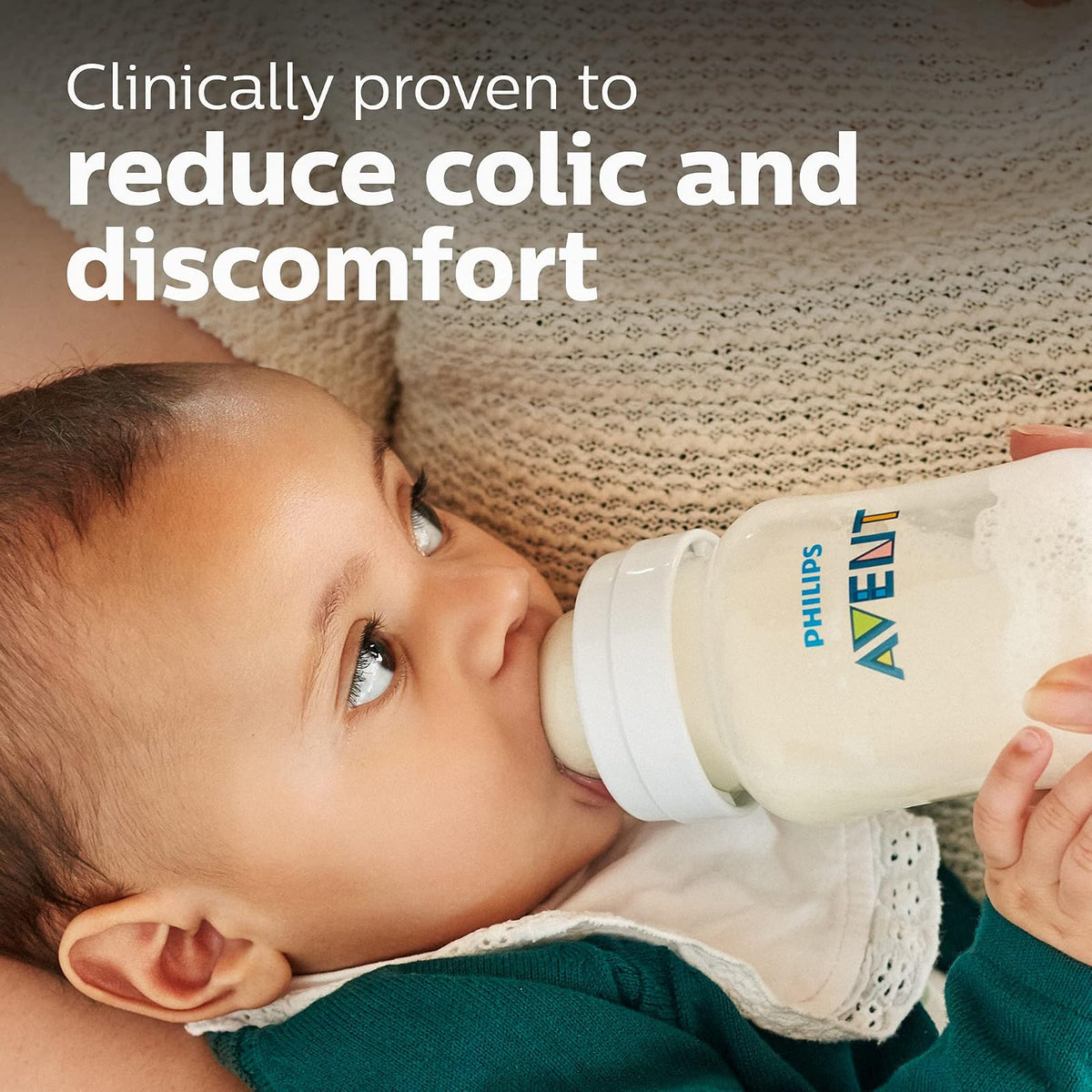 Philips Avent Biberón Anti-colic Clínicamente Comprobado 11 oz Traslúcido | Menos aire durante la alimentación | Ayuda a reducir cólicos y malestares | Flujo 3 - Medio | 4 pz | SCY106/04