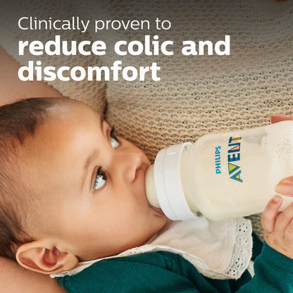 Philips Avent SCY106/04 - Biberones anticólicos (330 ml, 4 unidades), transparente