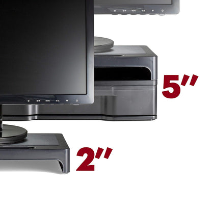 Officemate 2200 Series Executive 22502 - Soporte para monitor con cajón, color negro