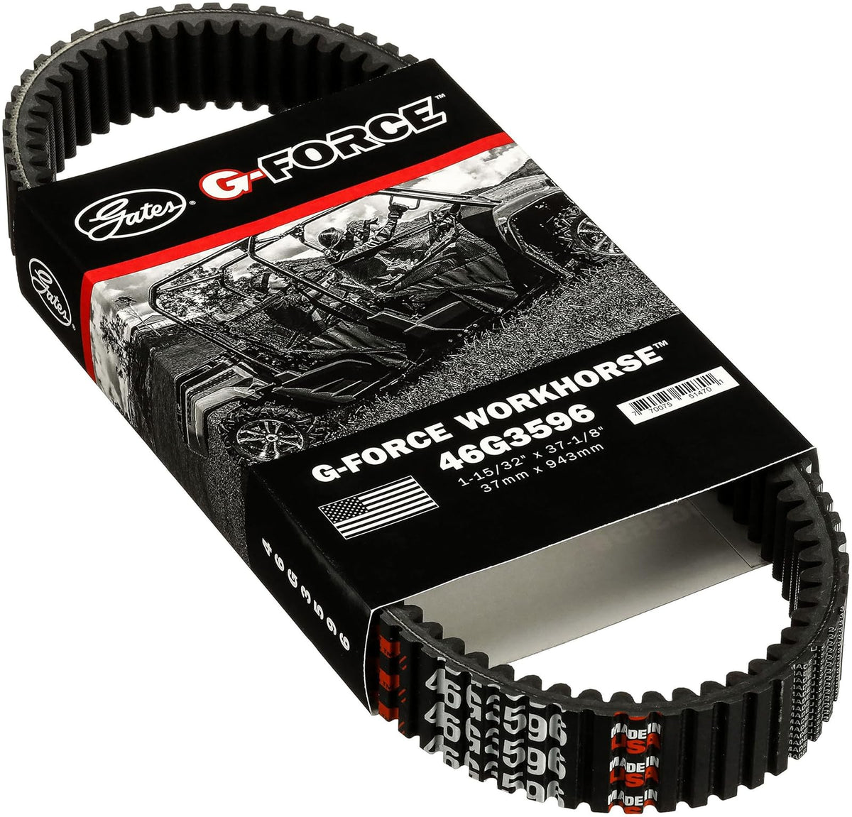 Gates 46G3596 G-Force WorkHorse Correa de transmisión continua variable (CVT)