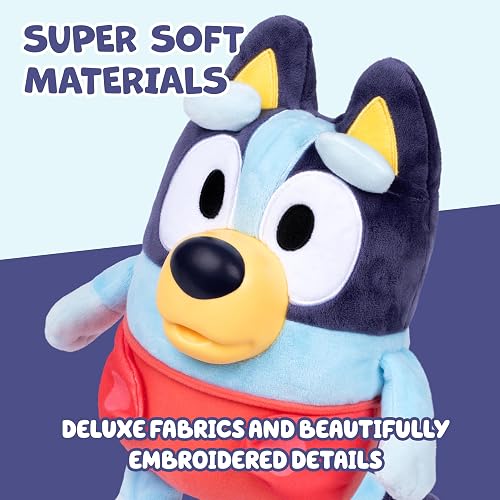 Bluey Care and Cuddle - Juguete de Peluche Suave para bebé, 11 Pulgadas, Juguete electrónico Interactivo de Peluche con 10 Sonidos Diferentes, Juguetes Suaves para niños a Partir de 3 años
