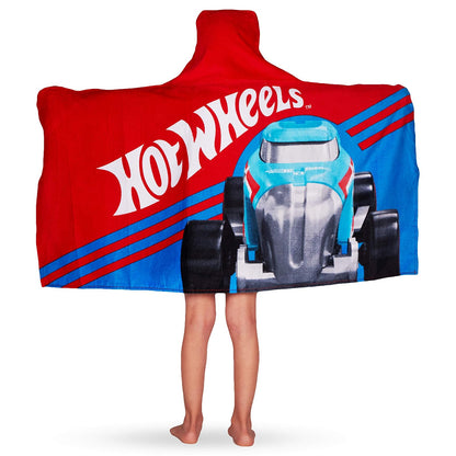 Franco - Toalla con Capucha, Hot Wheels, 24" x 50", 1