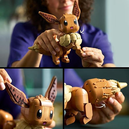 LEGO Pokémon Eevee – Kit de Construcción – Detallada Figura Articulada de un Pokémon – Artículo Coleccionable – Regalo Adultos Basado en los Videojuegos – 72151