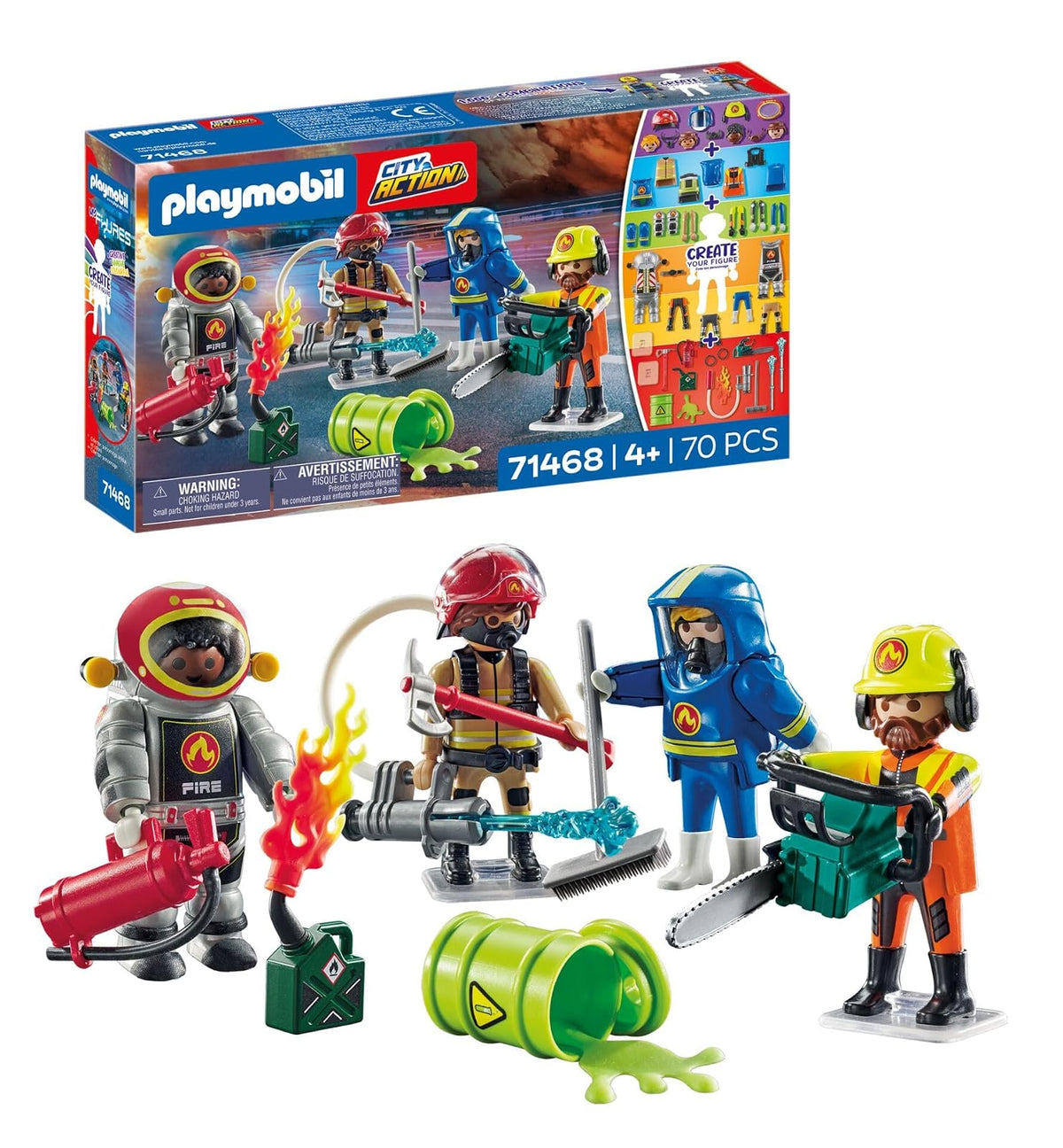 Playmobil Set de Bomberos con Figura y Accesorios - My Figures: Bomberos