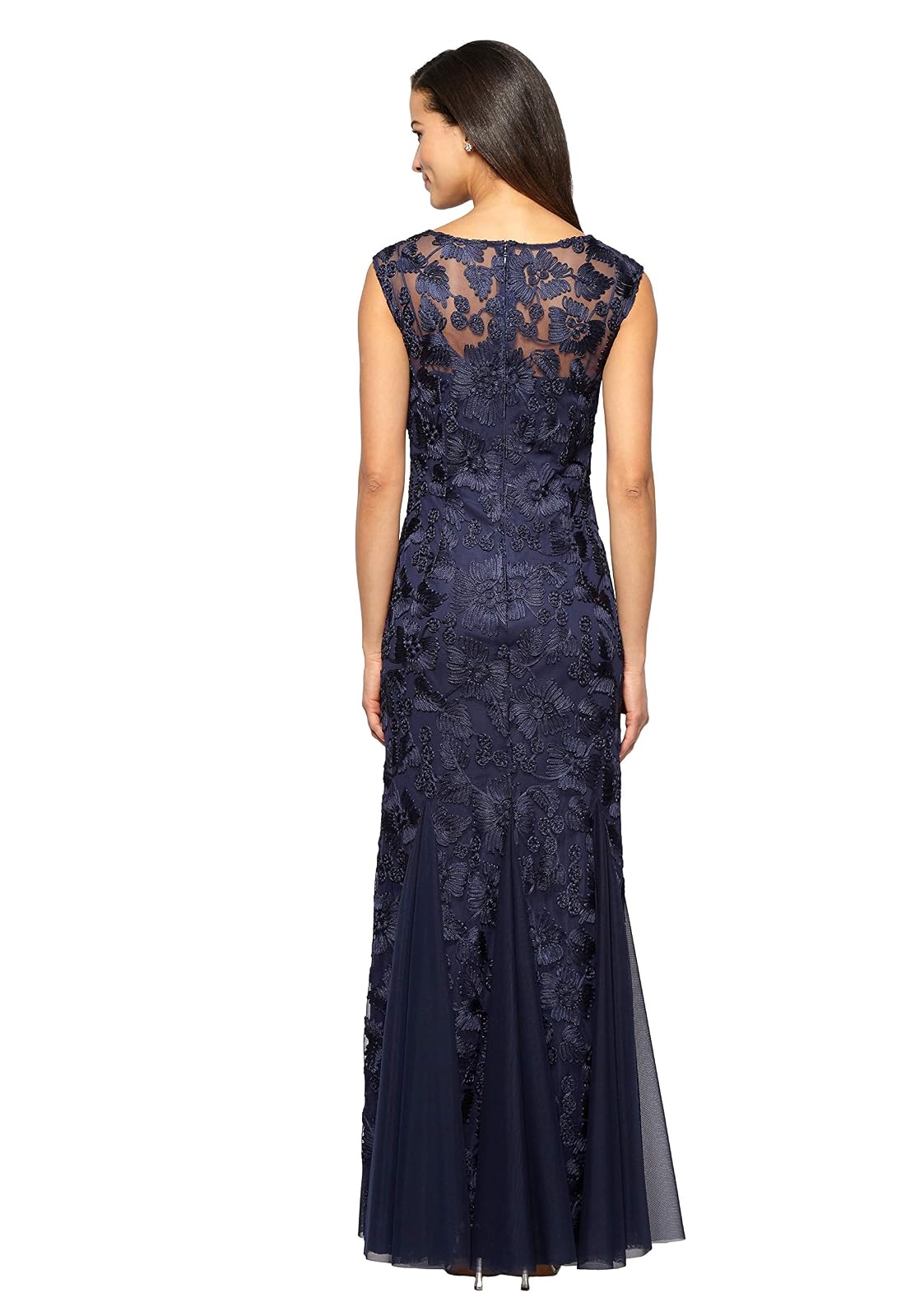 Alex Evenings - Vestido Largo para Mujer con Detalle de Godet (Petite y Regular)