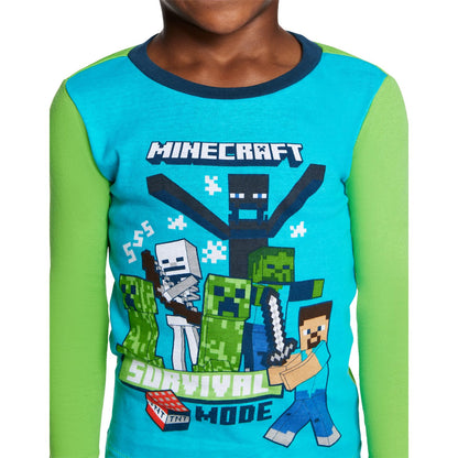 Minecraft - Conjunto de Pijama de algodón de 6 Piezas para niño, Suave y Lindo para niños