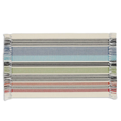 DII Colección de Mesa abigarrada, Juego de manteles Individuales de 3 x 19 Pulgadas, mediterráneo, 6 Piezas