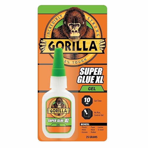 Gorilla Super Glue Gel XL, 25 gramos, transparente, (paquete de 1)