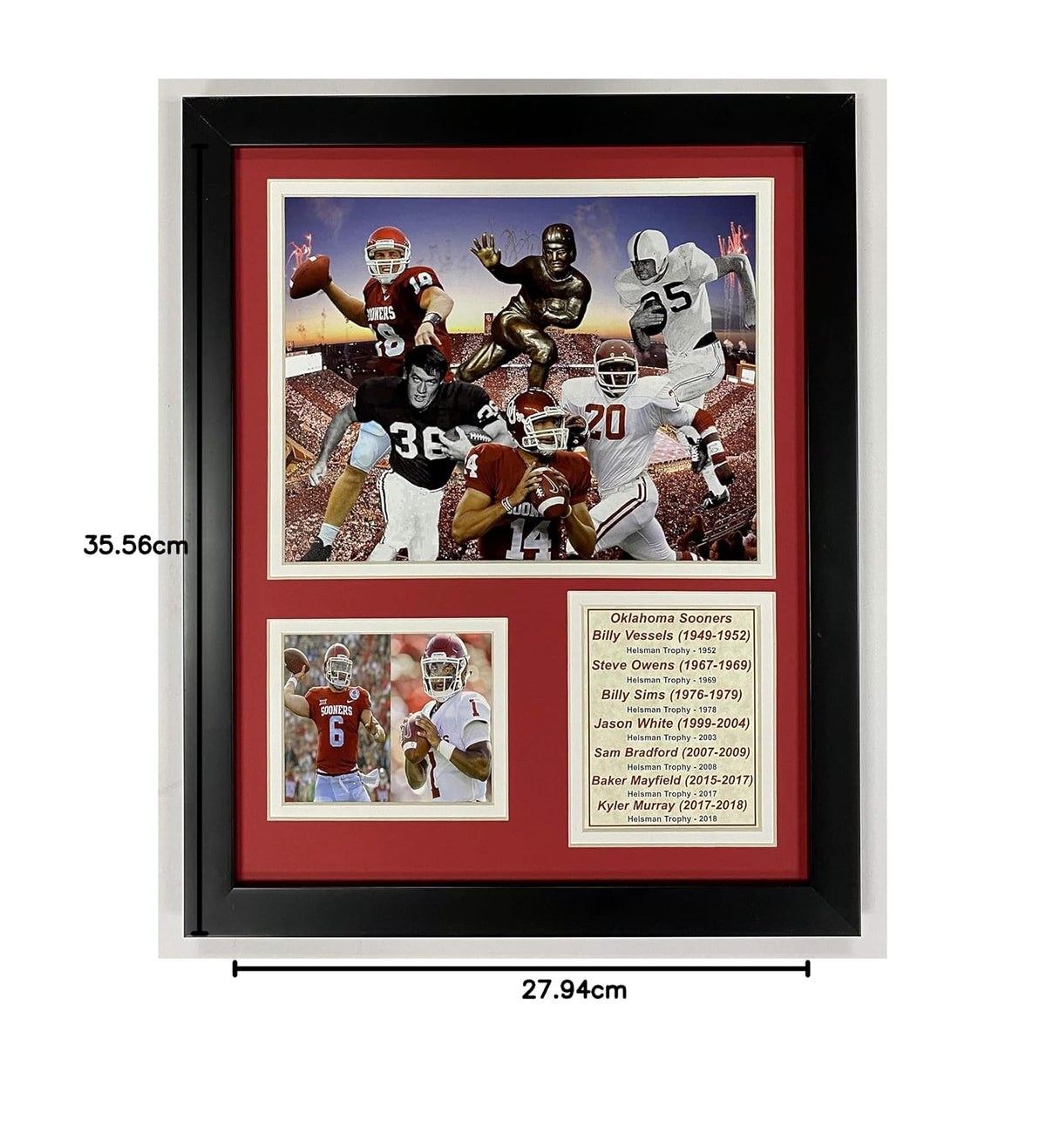 Legends Never Die Oklahoma Sooners Heisman Trophy Winners Collage, 11 "x 14" Marco Foto Collage, 11 x 14 Pulgadas