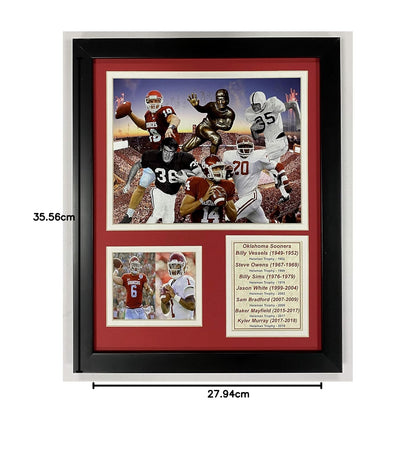 Legends Never Die Oklahoma Sooners Heisman Trophy Winners Collage, 11 "x 14" Marco Foto Collage, 11 x 14 Pulgadas