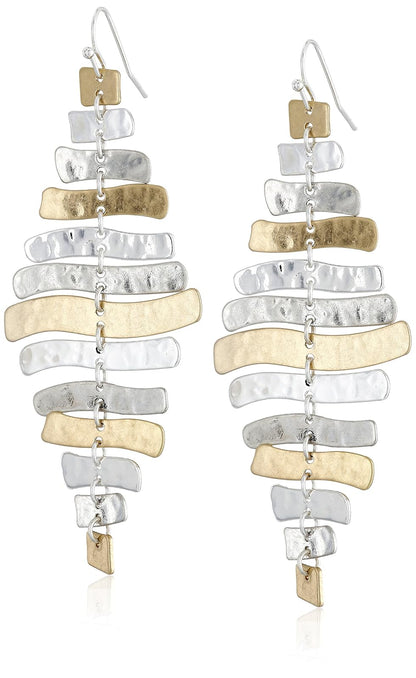 Robert Lee Morris Soho Prisma Two-Tone Esculturales Drop arete