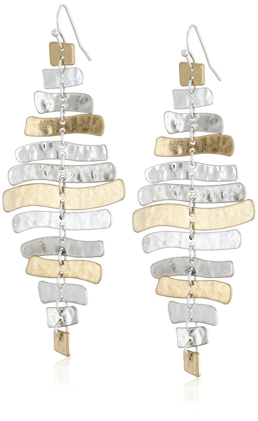 Robert Lee Morris Soho Prisma Two-Tone Esculturales Drop arete