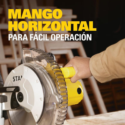 STANLEY Sierra de Inglete Compuesta 10" (254mm) Potencia Profesional de 1800W para Cortes Precisos y Exigentes, SM161-B3 (modelo más reciente)