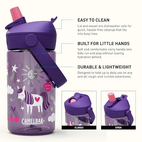 CAMELBAK BOTELLA THRIVE FLIP STRAW KIDS 400ml UNICORN PARTY
