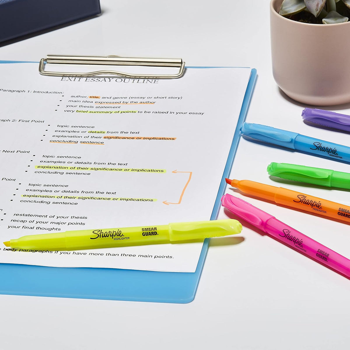 Sharpie acento estilo bolsillo subrayador