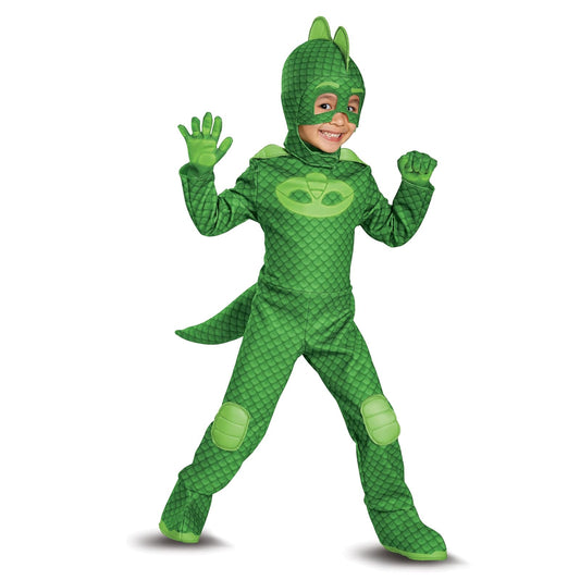 Disguise Gekko Deluxe Toddler PJ Masks Costume, Verde, Medium/3T-4T