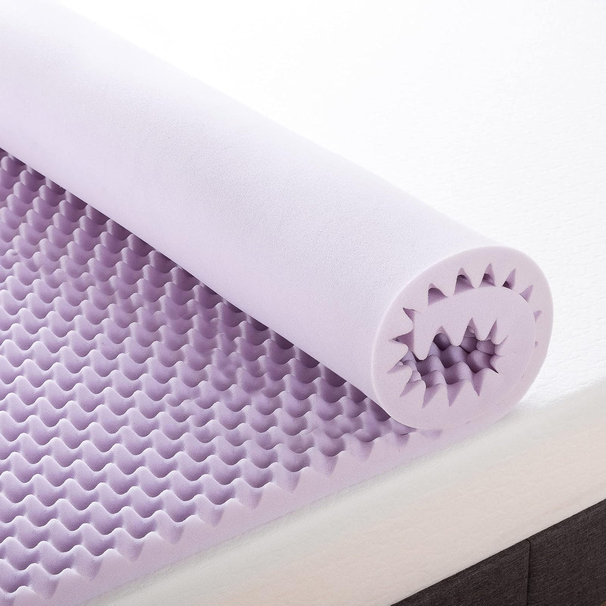 Best Price Mattress - Colchón de Espuma viscoelástica de 1.5 Pulgadas con infusión de Lavanda calmante, Certificado CertiPUR-US, Esencial para recámara, tamaño Queen