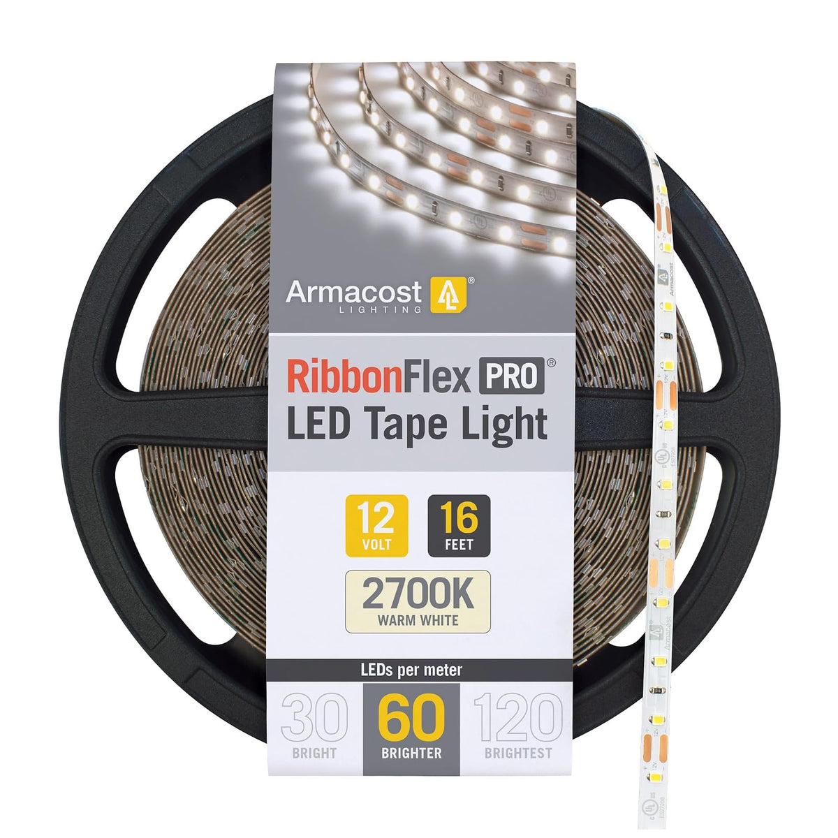Armacost Lighting Tira LED RibbonFlex Pro 12V, 4000K, 60 LED/m, 8 Pies - 2700K - 16.4 ft