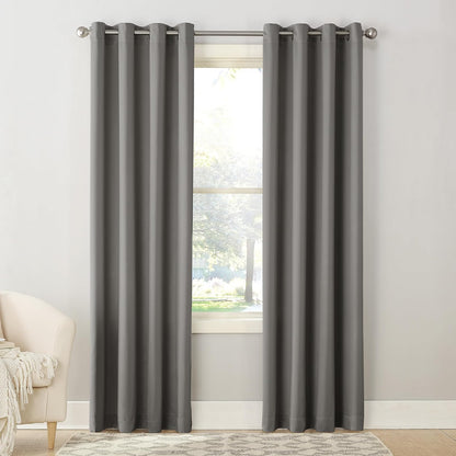 Sun Zero Barrow Cortina para Ahorro de Energía con Ojales - 137.2An x 241.3Al cm (1 Paneles) - Gris Acero