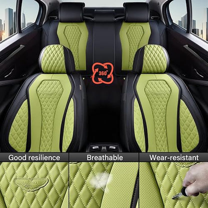 Coverado Seat Covers Juego Completo de Funda para Asiento de Automóvil Verde