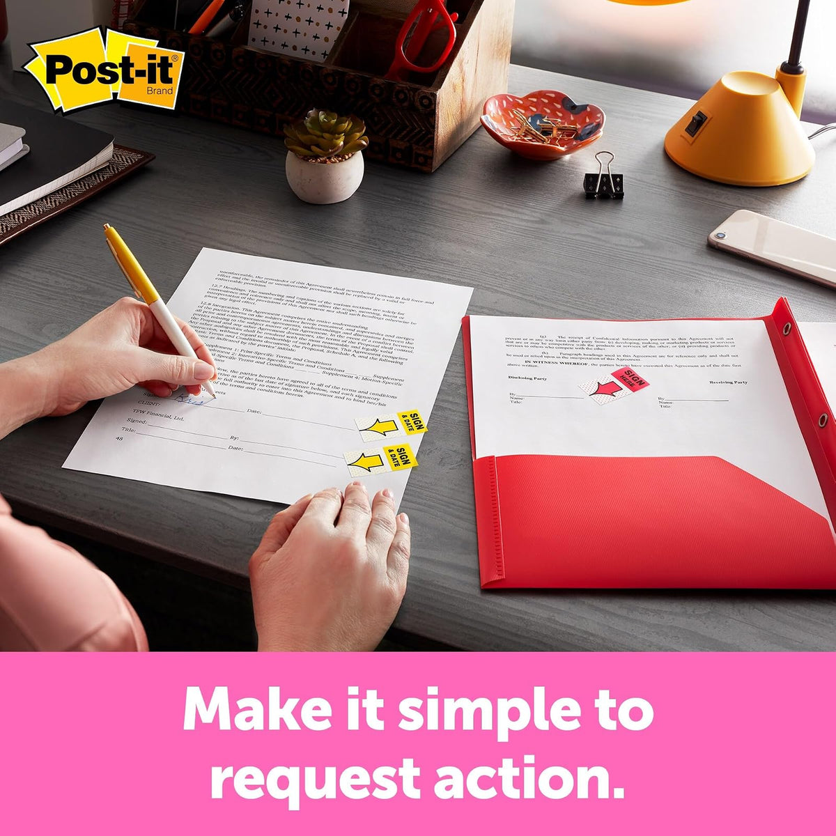 3M Post-it rojas con dispensador de escritorio, 1 pza con 200