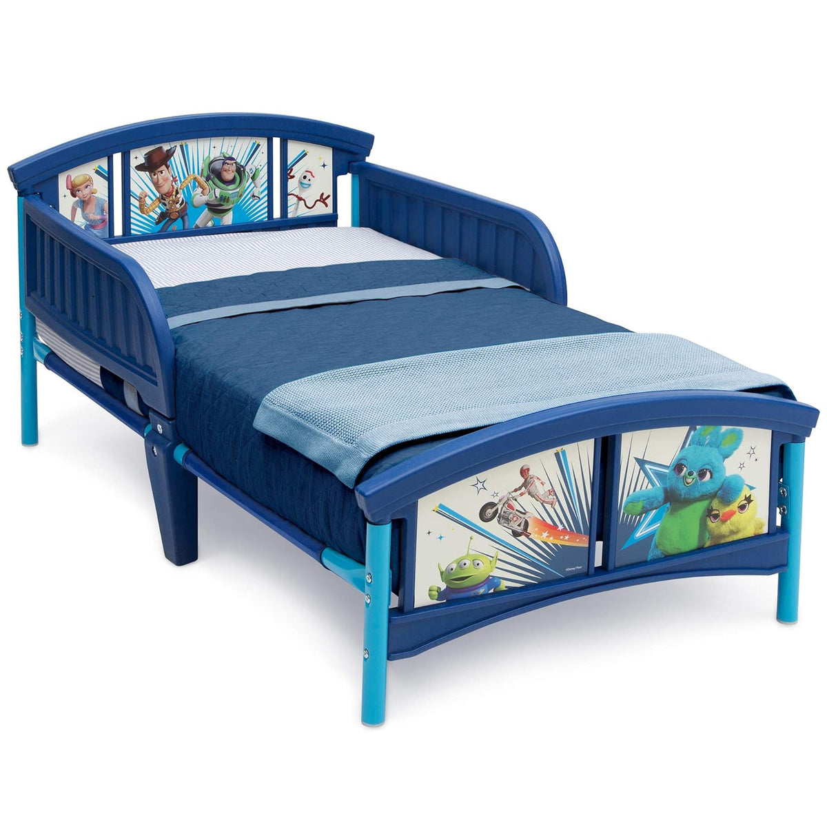 Delta Children Cama Infantil Disney Frozen II con Barandales - Azul 10 PCS