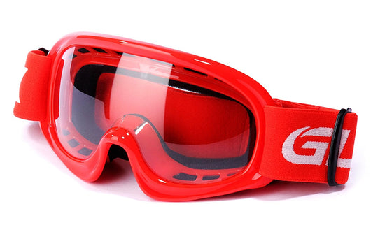 GLX YH15 Antivaho Resistente a los Impactos Niños Jóvenes ATV Off-Road Dirt Bike Motocross Gafas para Niños y Niñas (Rojo, Talla única)