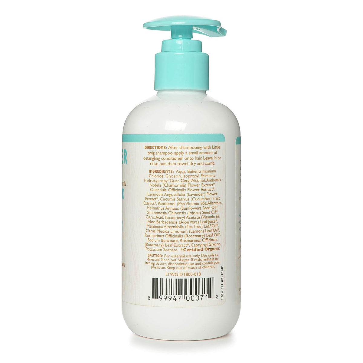 Little Twig All Natural, Hypoallergenic, Extra Mild Organic Baby Conditioning Detangler for Sensitive Skin, Unscented, 8.5 Fluid Oz