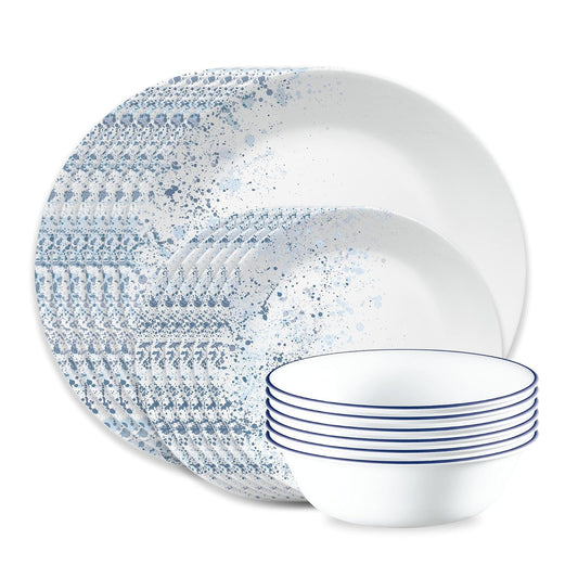 Corelle, 1134352, Vajilla 18 Piezas Indigo Speckle