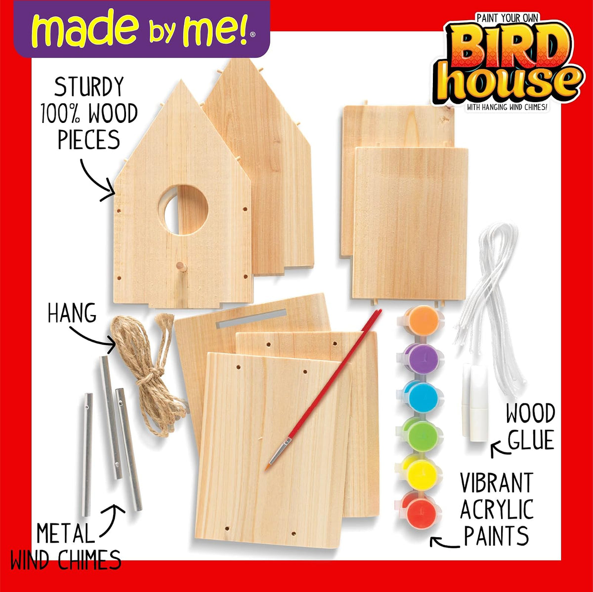 Made By Me Bird House With Wind Chime by Horizon Group USA