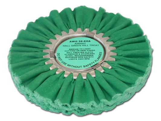 Zephyr AWG 58-8 HA Rueda de Pulido Airway Hall Green 8 Pulgadas